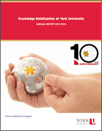 Knowledge Mobilization Annual Report Cover 2015-2016